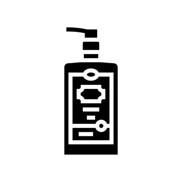 Soap natural glyph icon vector illustration Illustrazione stock