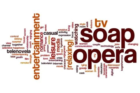 Soap opera word cloud Ilustração Stock