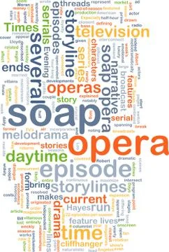 Soap opera wordcloud concept illustration Illustrazione stock