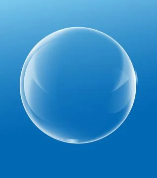 Soap or Water bubbles Drop Underwater on Light Blue background .vector design Stock Illustration