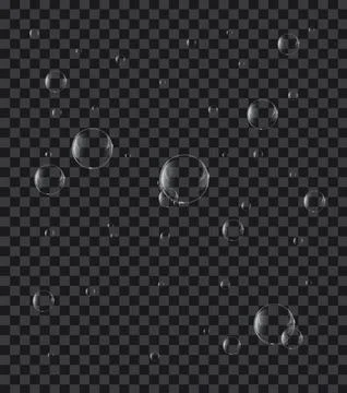 Soap or Water bubbles on tranparency background ,vector design element EPS10  Stock Illustration