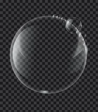 Soap or Water bubbles on tranparency background ,vector design element EPS10  Stock Illustration