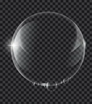 Soap or Water bubbles on tranparency background ,vector design element EPS10  Stock Illustration