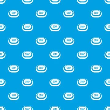Soap pattern seamless blue Stock Illustration