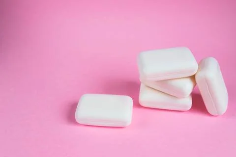 Soap on pink background Stock Photos