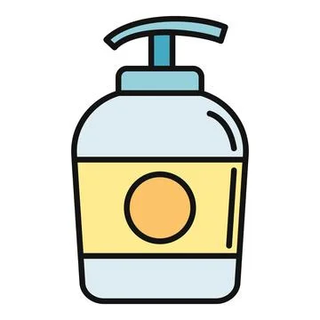 Soap pump bottle liquid dispenser icon design Stock Illustration