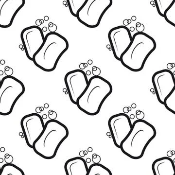 Soap seamless pattern Stock Illustration