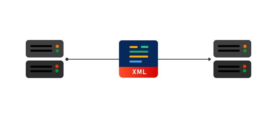 SOAP Simple Object Access Protocol API microservices diagram scheme of Stock Illustration