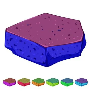 Soap sponge kitchen cartoon vector graphic Stock Illustration