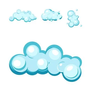 Soap suds creating cleansing and refreshing bubbles Stock Illustration