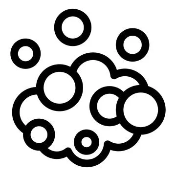 Soap suds icon representing cleaning and hygiene concept Stock Illustration