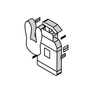 Soap testing on rabbits isometric icon vector illustration Illustrazione stock