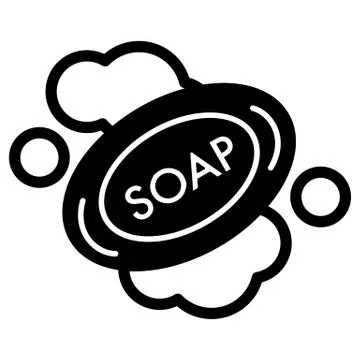 Soap vector icon. Black soap illustration on white background. Solid linear body イラスト素材