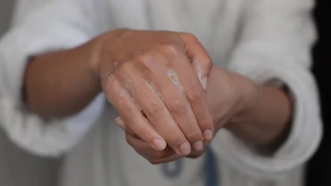 Soap washing hands closeup Stock Footage 156248267