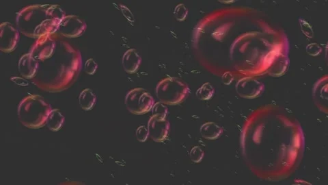 Soap Water Bubbles On Dark Background | 4K Animation Render Stock Footage 266951979
