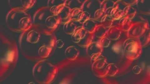 Soap Water Bubbles On Pastel Background | 4K Animation Render Stock Footage 267003110