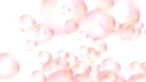 Soap Water Bubbles On Pastel Background | 4K Animation Render Stock Footage 267009679