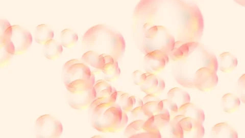Soap Water Bubbles On Pastel Background | 4K Animation Render Stock Footage 267009867
