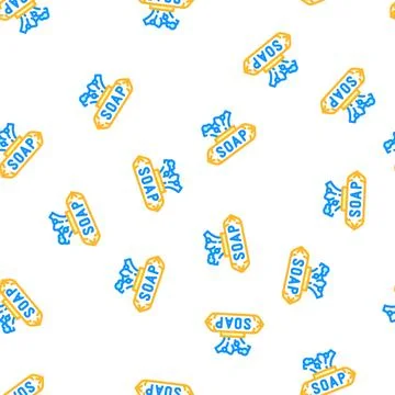 Soap wipes vector seamless pattern Stock Illustration