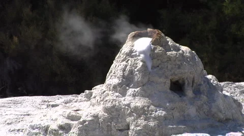 Soaped geyser foaming Stock Footage 2383453