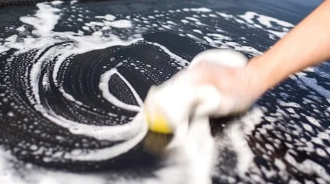 Soaping Car Stock Footage 67447664