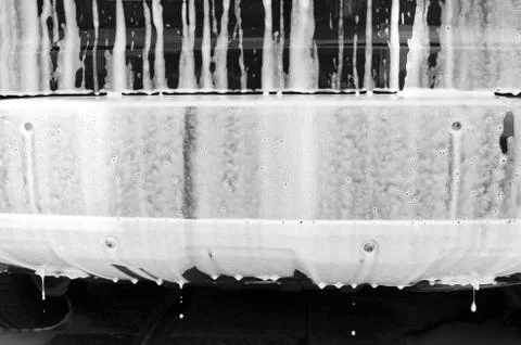 Soapsuds on car case Stock Photos