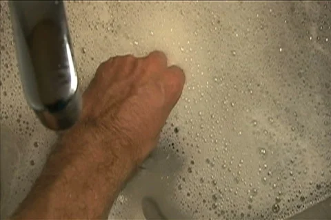 Soapy Water Drains Stock Footage 140649