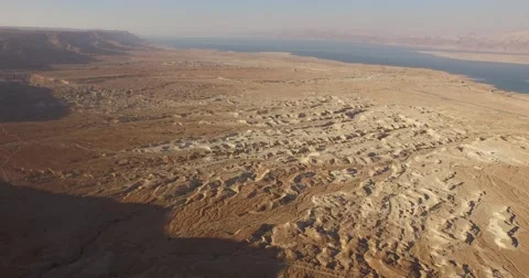 Soaring 4K Aerial View of MASADA, ISRAEL Stock Footage 53256876