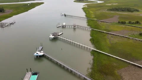 Soaring Above: Drone View of Wild Dunes Resort, Isle of Palms, May Stock Footage 242721261