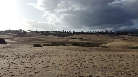 Soaring Above the Dunes. A Drone's View of Maspalomas Stock Footage 231630891