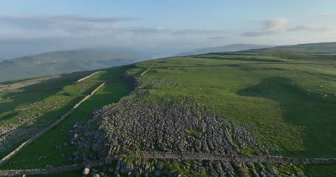 Soaring above Wharfedale Stock Footage 277398121