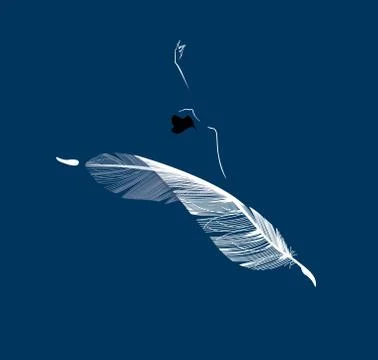Soaring ballerina Stock Illustration
