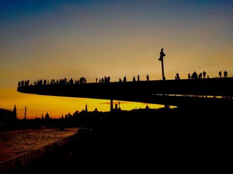 Soaring bridge. Stock Photos