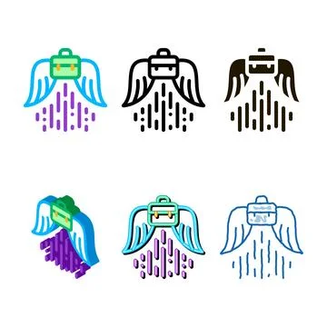 Soaring career icon vector concepts outline Illustrazione stock