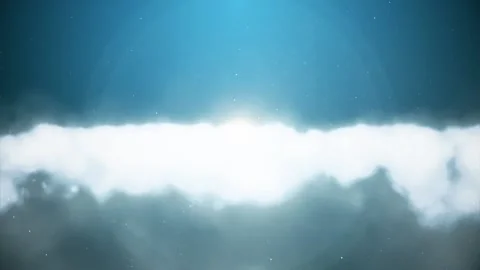 Soaring clouds, blue sky, flying particles in the sky Stock Footage 147098773