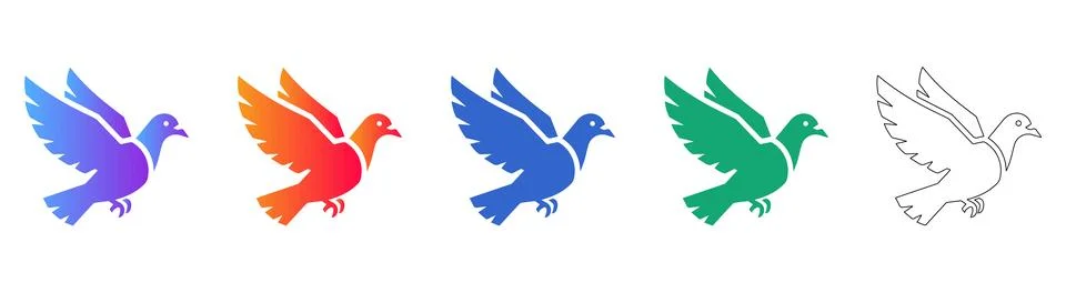 Soaring Dove Peace Concept Graphics Illustrazione stock