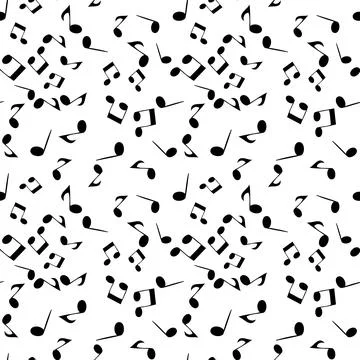 Soaring musical notes. seamless pattern Illustration. 스톡 일러스트