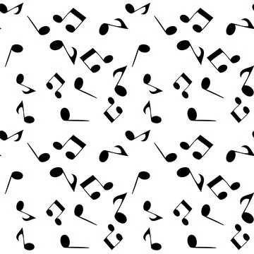 Soaring musical notes. seamless pattern Illustration. Illustrazione stock