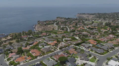 Soaring Over Palos Verdes Suburbs in Daytime Stock Footage 339710679