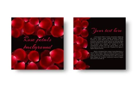 Soaring red rose petals Stock Illustration