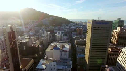 Soaring through the concrete jungle Stock Footage 73379545
