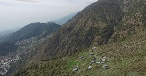 Soaring Through Towering Mountains Stock Footage 80953116