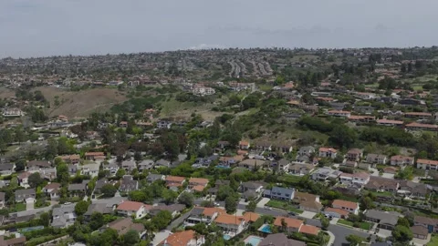 Soaring Toward Distant Suburbs in Palos Verdes Stock Footage 339713054