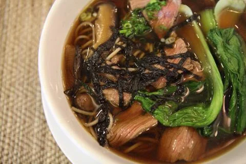 Soba with beef Stock Photos