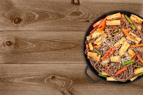 Soba On Dark Background Stock Photos