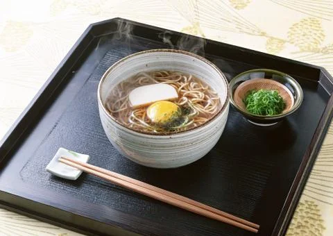 Soba with Egg Stock Photos