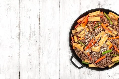 Soba On Light Background Stock Photos