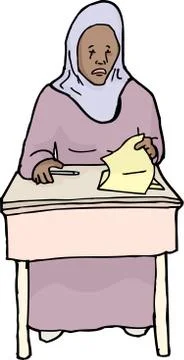 Sobbing Student with Test Stockillustratie