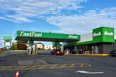 Sobeys Fast Fuel with Needs store in Sydney, Nova Scotia, Canada Stock Photos