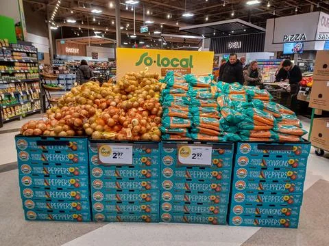 Sobeys produce department view in Canada Stock Photos